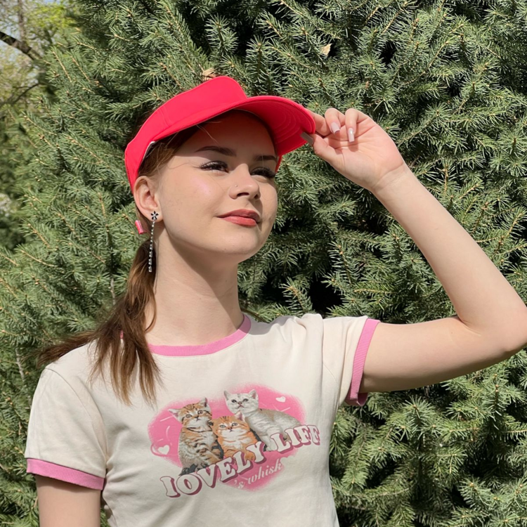 Козырек флуоресцентный розовый